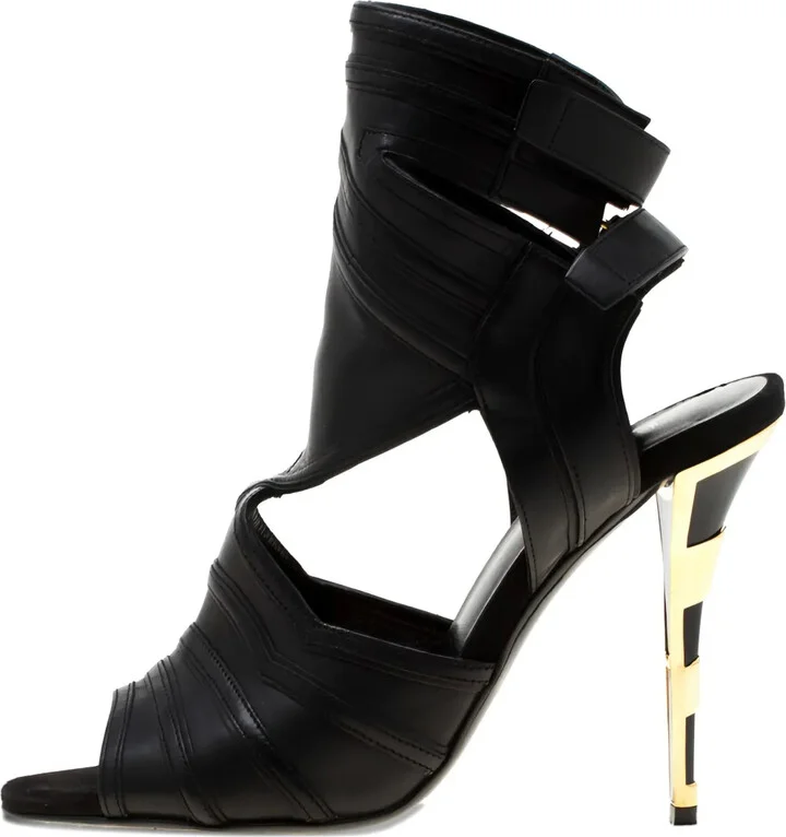 105mm Cut-Out Leather Sandals