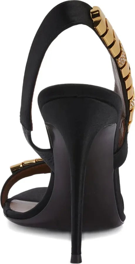105mm Dafne satin slingback sandals - Image 2