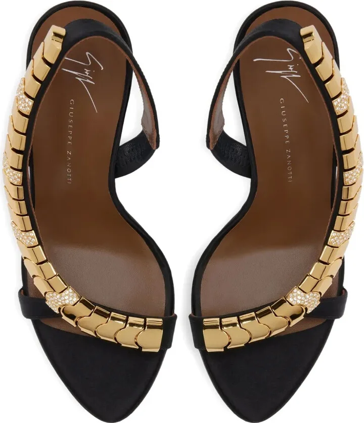 105mm Dafne satin slingback sandals - Image 3