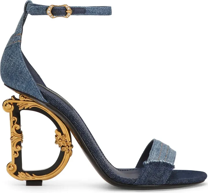 105mm DG heel patchwork sandals