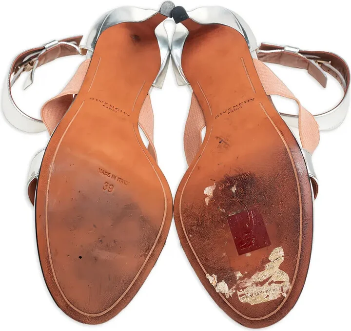 105mm Elasticated-Strap Leather Sandals - Image 3