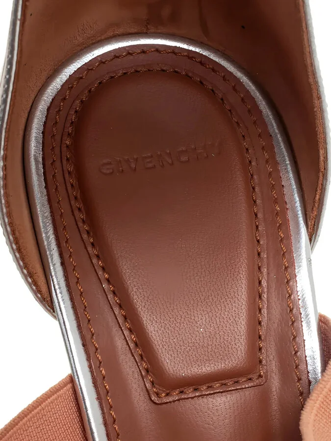 105mm Elasticated-Strap Leather Sandals - Image 4