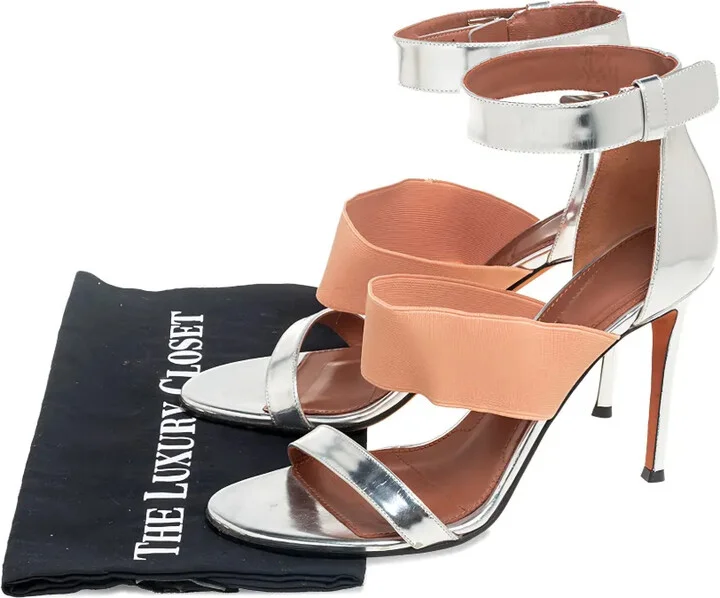 105mm Elasticated-Strap Leather Sandals - Image 5