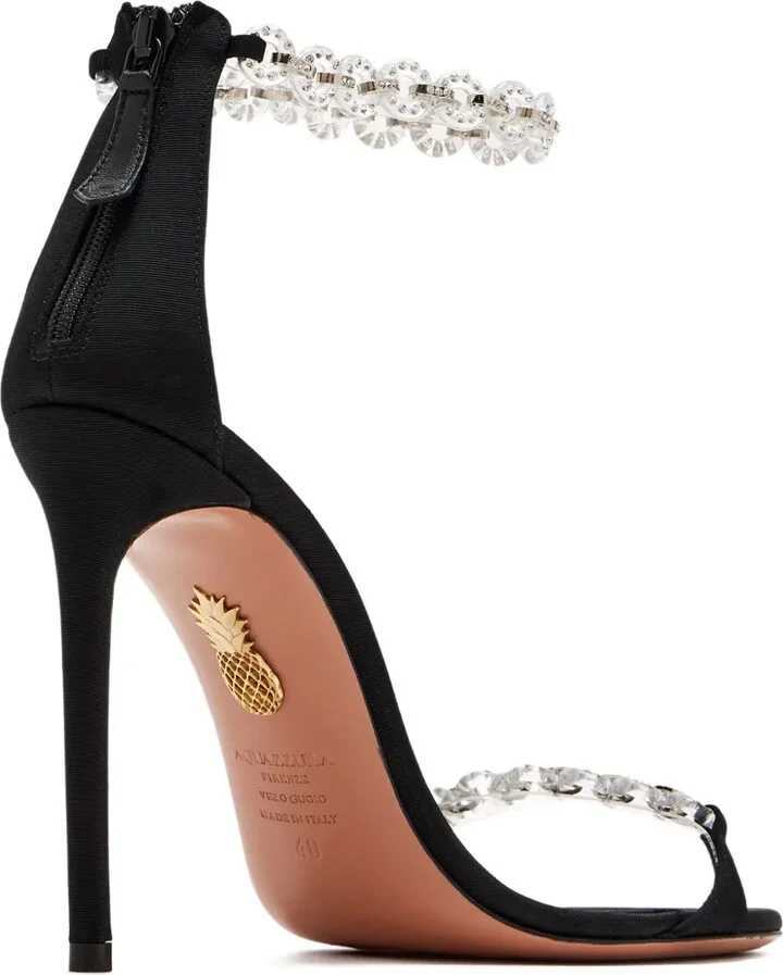 105mm Embellished Stiletto Heeled Sandals - Image 3