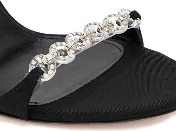 105mm Embellished Stiletto Heeled Sandals - Image 4