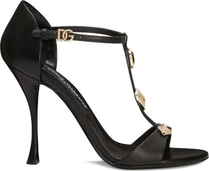105mm Embellished T-Bar Sandals