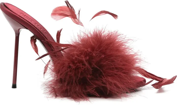 105mm Feather-Detailed Sandals