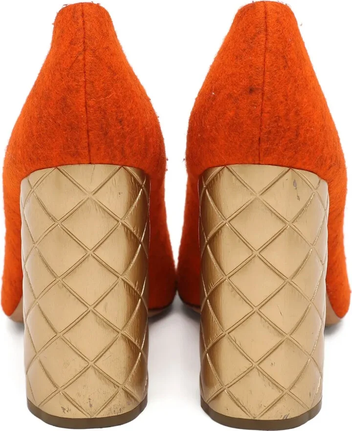 105mm Floral-Appliqué Heeled Pumps - Image 4