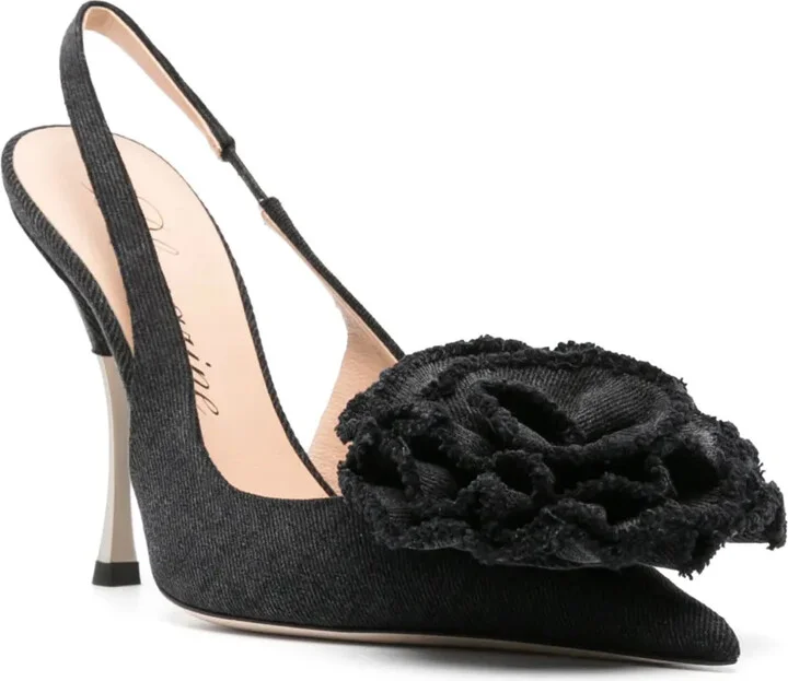 105mm Floral-Appliqué Pumps - Image 2