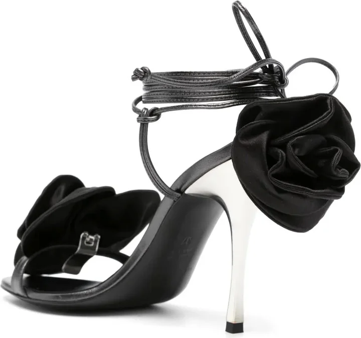 105mm Floral-Appliqué Sandals - Image 3