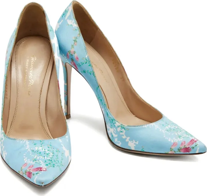 105mm Floral-Print Pointed-Toe Pumps - Image 2