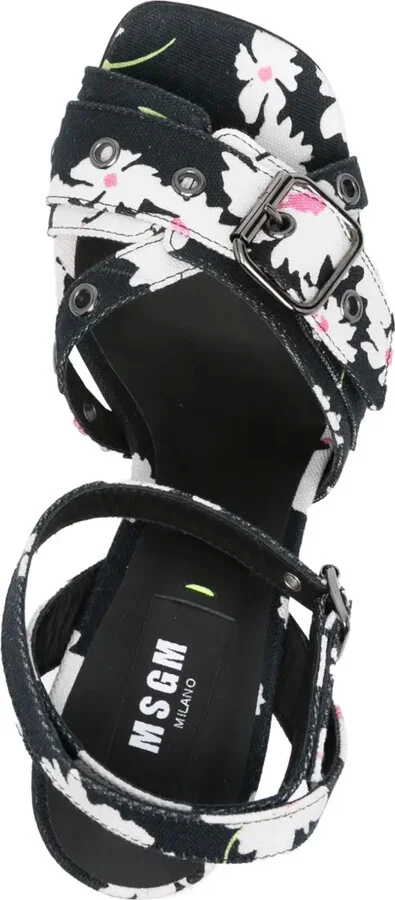 105mm Floral-Print Sandals - Image 4