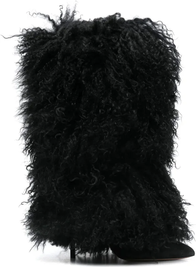 105mm Furry Stiletto boots