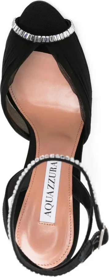 105mm Gatsby crystal-embellished mesh sandals - Image 4