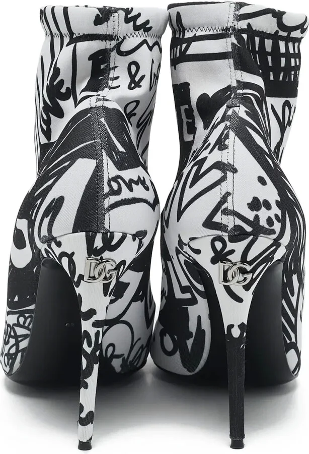105mm Graffiti-Print Pumps - Image 3