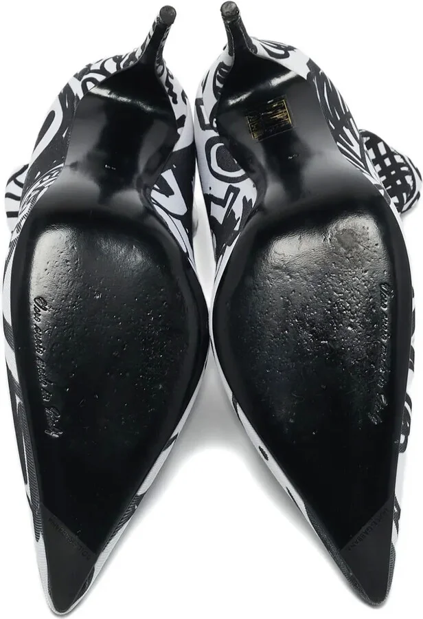 105mm Graffiti-Print Pumps - Image 4