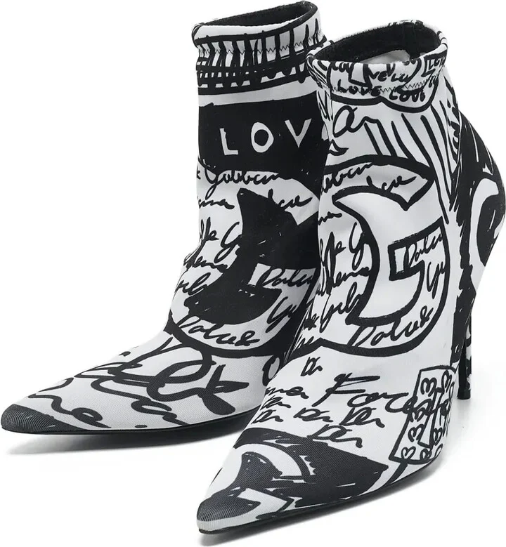 105mm Graffiti-Print Pumps - Image 5