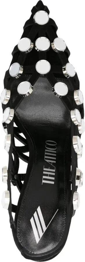 105mm Grid rhinestone-embellished pumps - Image 4
