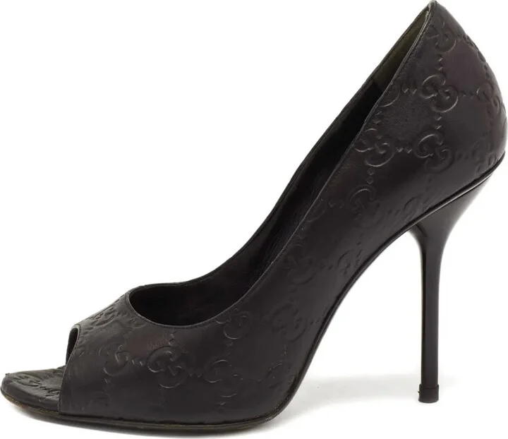 105mm Guccissima leather pumps