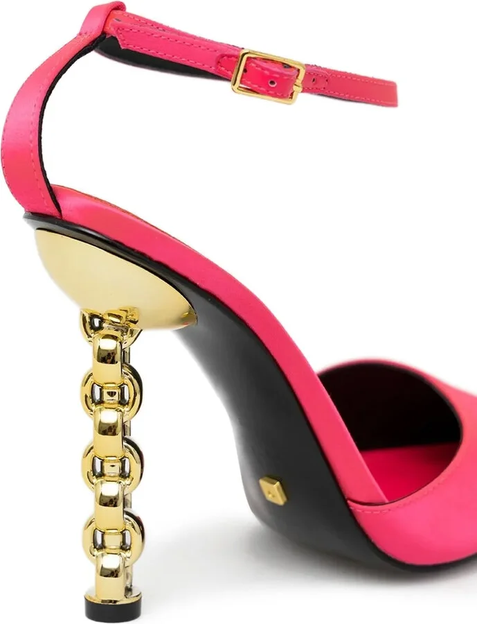 105mm Heel-Detail Pointed-Toe Pumps