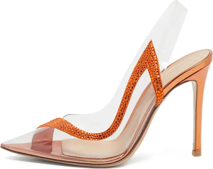 105mm Hortensia crystal-embellished pumps