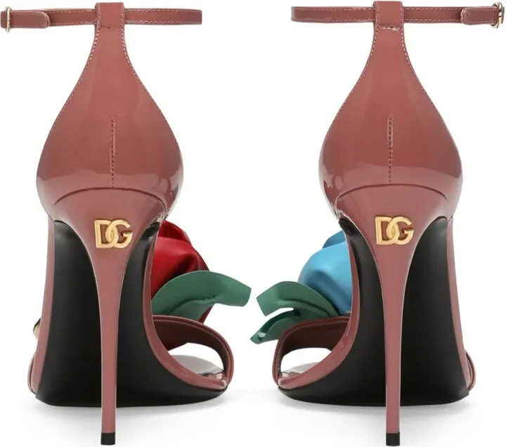 105mm Keira floral-appliqué sandals - Image 3