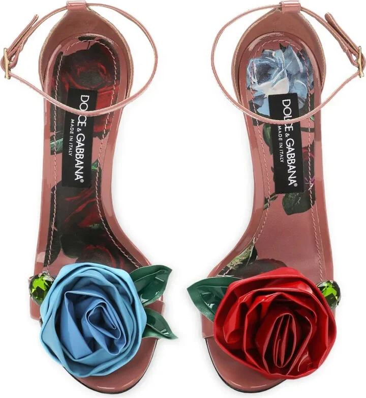 105mm Keira floral-appliqué sandals - Image 4