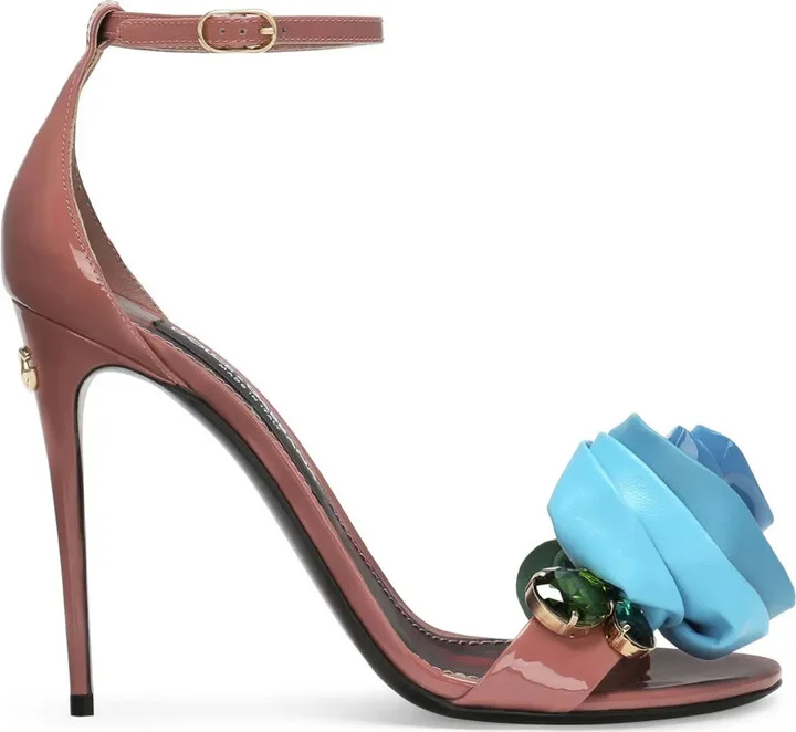 105mm Keira floral-appliqué sandals
