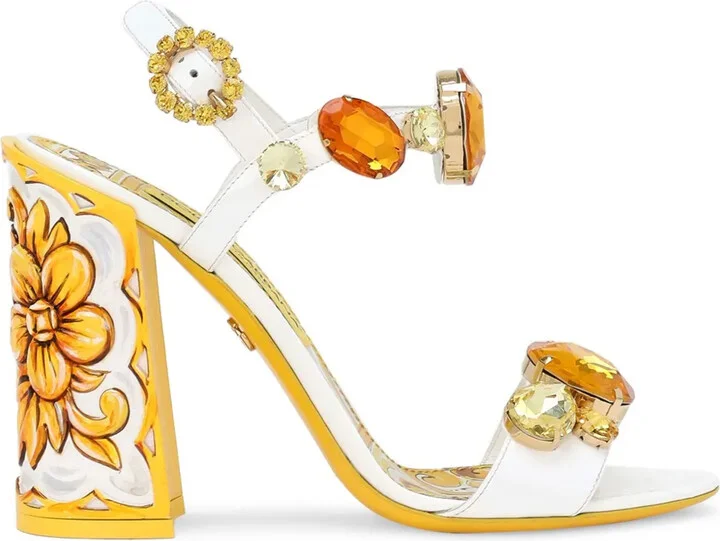 105mm Keira leather sandals
