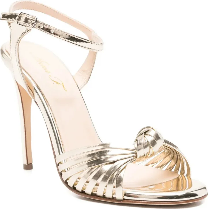 105mm Knot-Detail Leather Sandals - Image 2