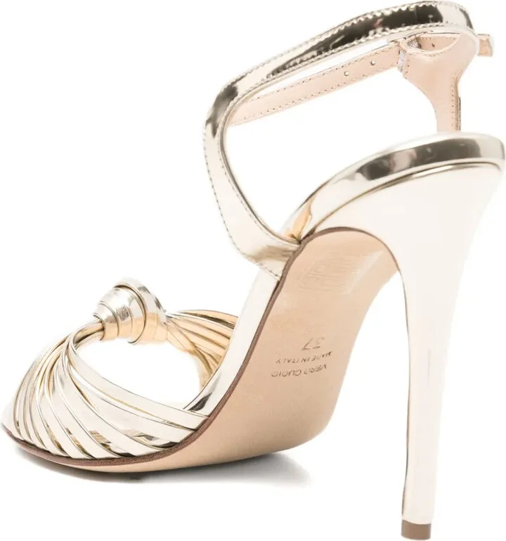 105mm Knot-Detail Leather Sandals - Image 3