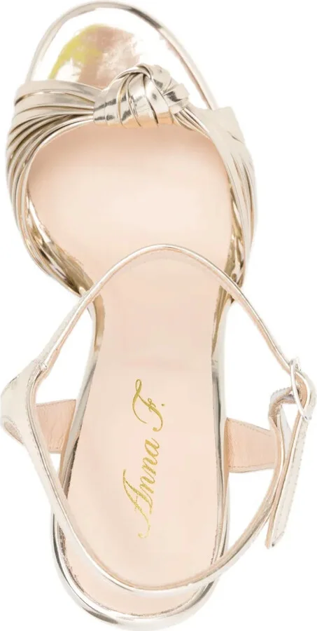 105mm Knot-Detail Leather Sandals - Image 4