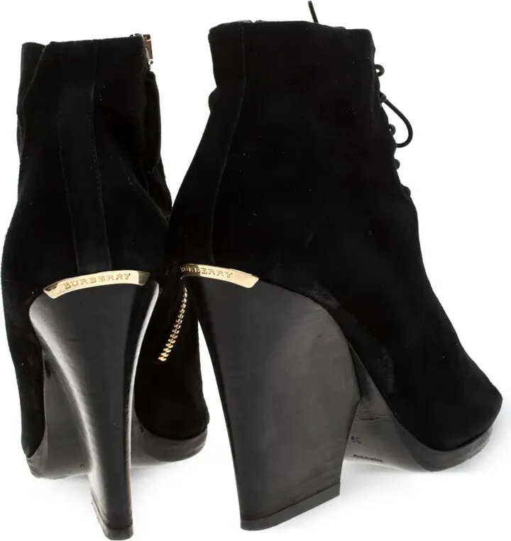 105mm Lace-Up Peep-Toe Ankle Boots - Image 2