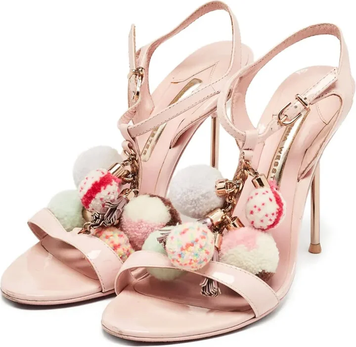 105mm Layla patent strappy sandals - Image 2