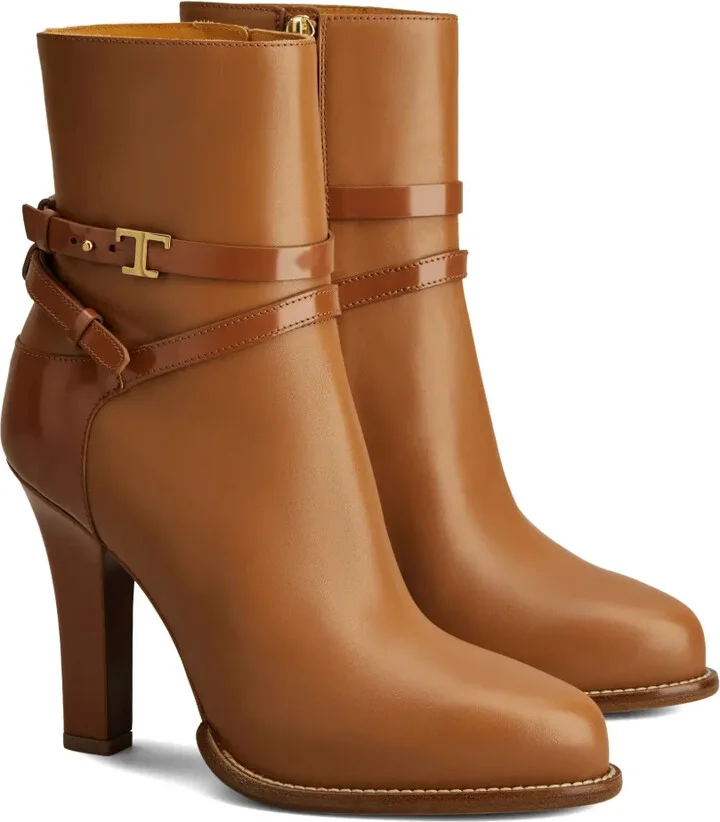 105mm Leather Ankle Boots - Image 2