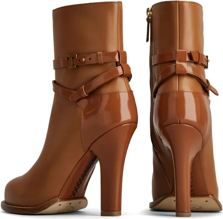 105mm Leather Ankle Boots - Image 3