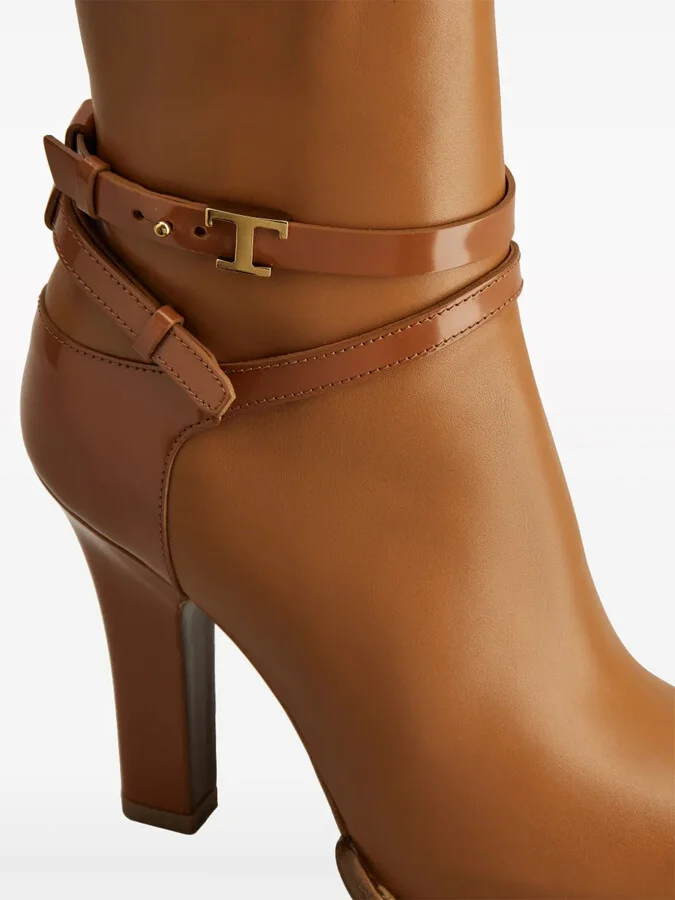 105mm Leather Ankle Boots - Image 5