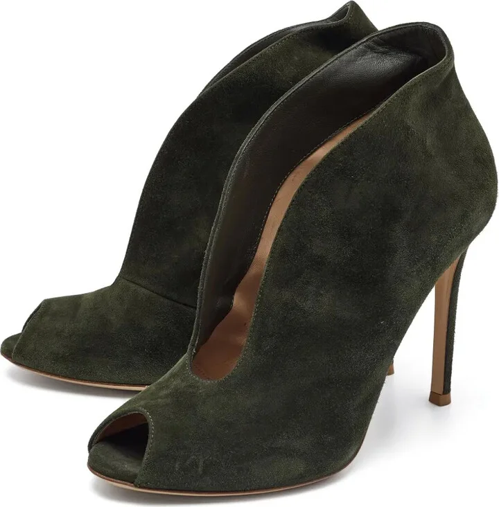 105mm Leather Heeled Boots - Image 2