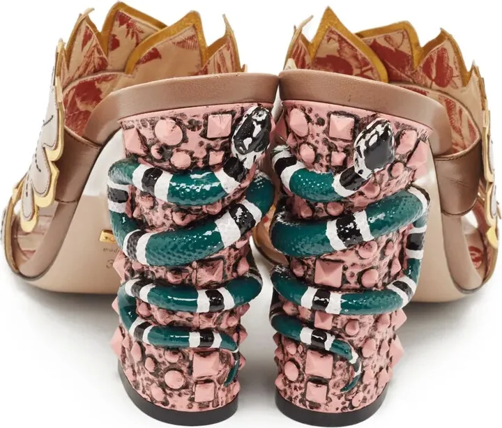 105mm Leather Heeled Mules - Image 3