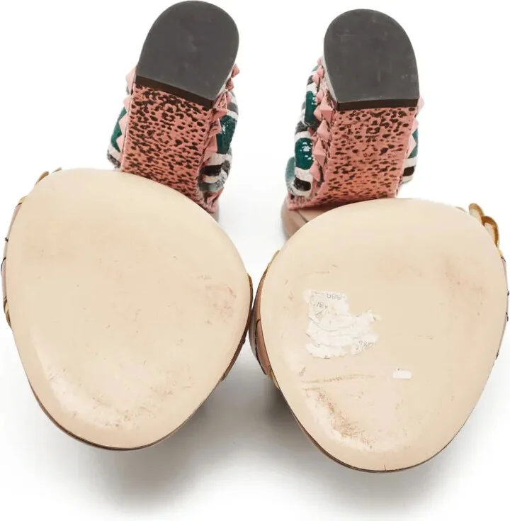 105mm Leather Heeled Mules - Image 4