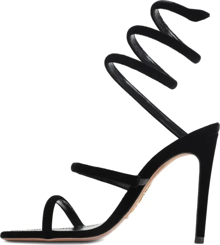105mm Leather Heeled Sandals - Image 2