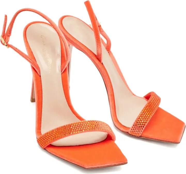 105mm Leather Heeled Sandals - Image 2
