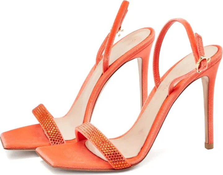 105mm Leather Heeled Sandals - Image 3