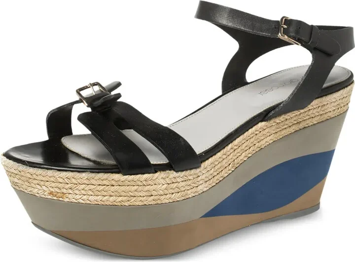 105mm Leather Heeled Sandals - Image 2
