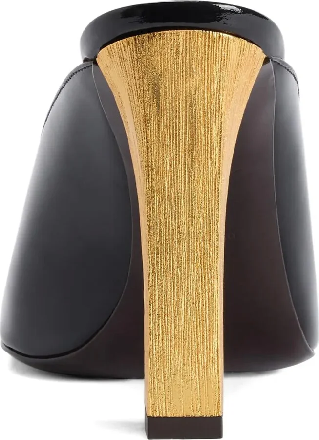 105mm Leather Heeled Sandals - Image 2