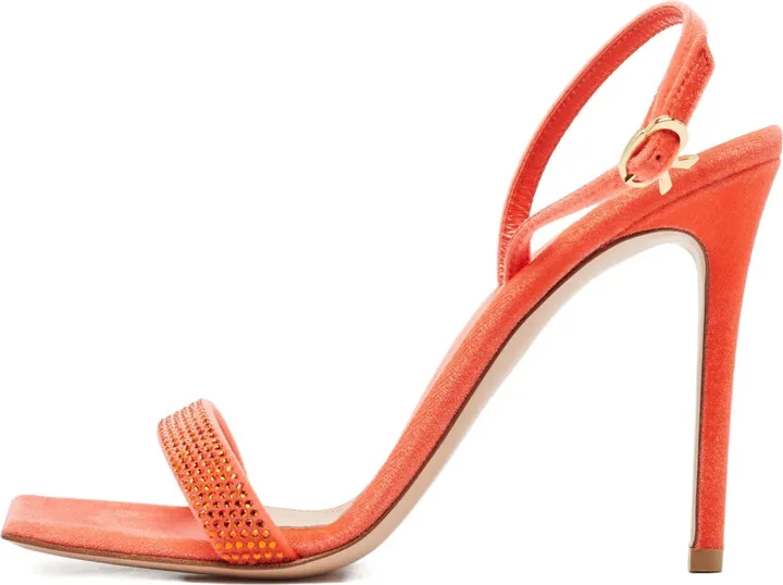 105mm Leather Heeled Sandals