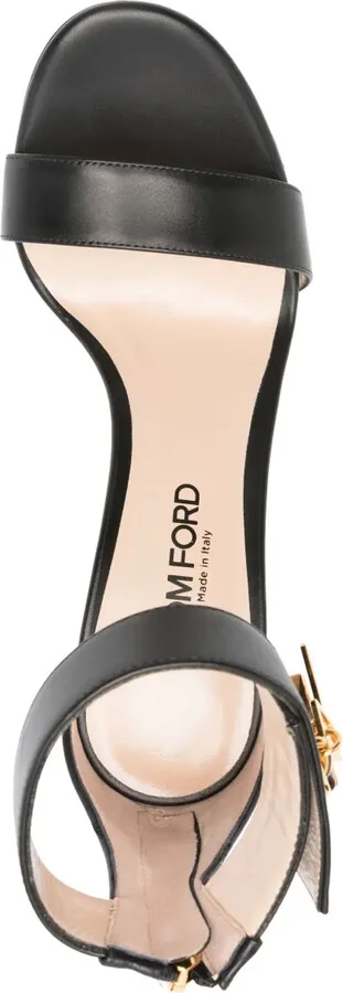 105mm Leather Padlock Sandals - Image 4