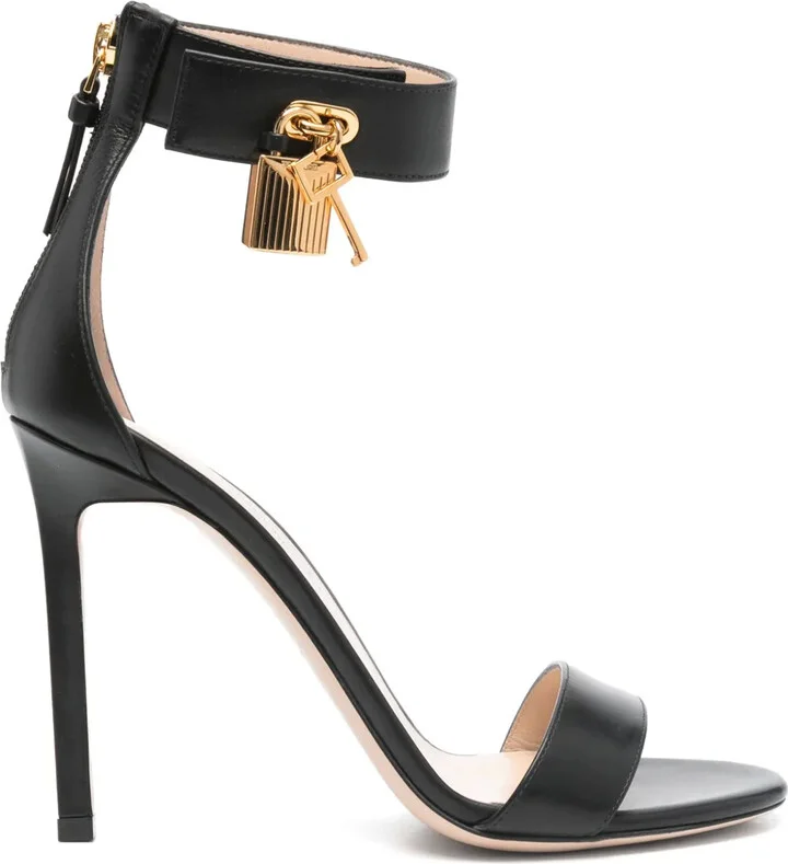 105mm Leather Padlock Sandals