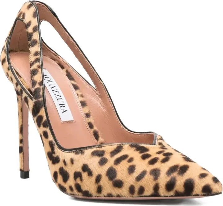 105mm Leopard-Print Cut-Out Pumps - Image 2