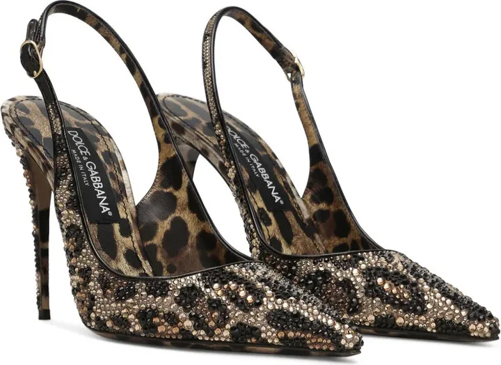 105mm Leopard-Print Leather Pumps - Image 2
